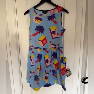 Nooworks Big Pockets Dress in Snacks Print